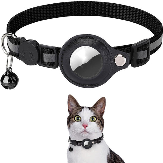 Reflective Cat Collar With Built In Airtag Holder- Keep your cat safe and visible at night